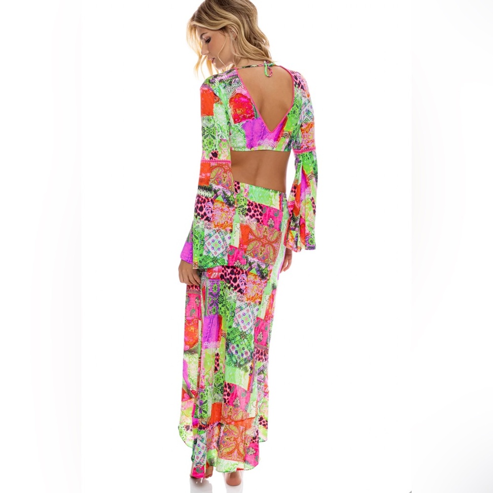 FIERCE SOUL - Ruffle High Lo Slit Skirt